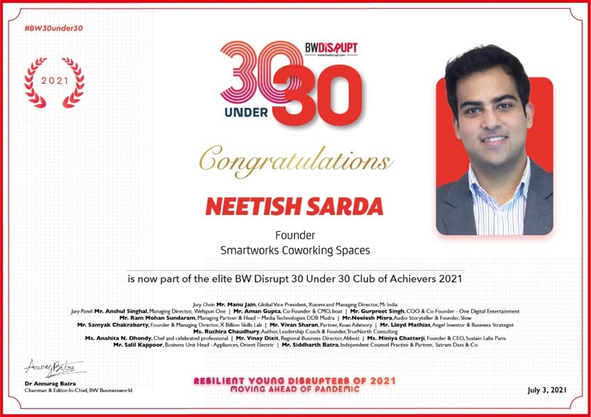 BUSINESS WORLD 30 UNDER 30 BUSINESS LEADER OF THE YEAR 2021